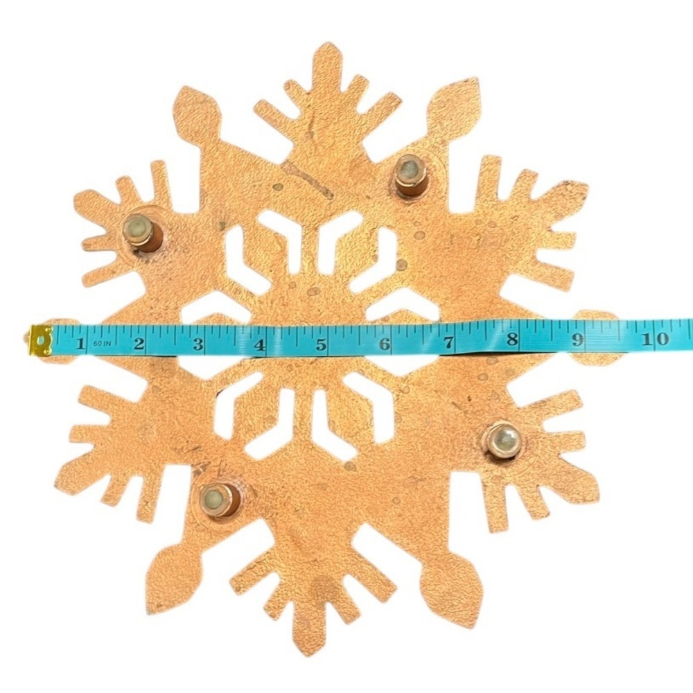 Copper finish snowflake kitchen trivet 4 rubber coated feet 10“ diameter. - Picture 9 of 9